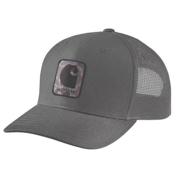 Rugged Flex Twill Meshback Camo Patch Cap GVL/GRAVEL