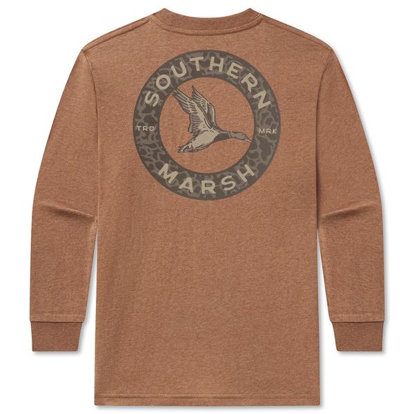 YOUTH L/S INFLIGHT CAMO TEE WASHEDWALNUT