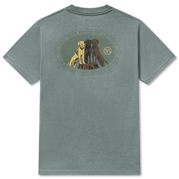 YOUTH SEAWASH SS  TEE LAB TRIO BURNTSAGE