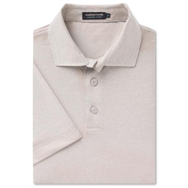 MEN'S CORK GRID PERFORMANCE POLO LIGHTGREY