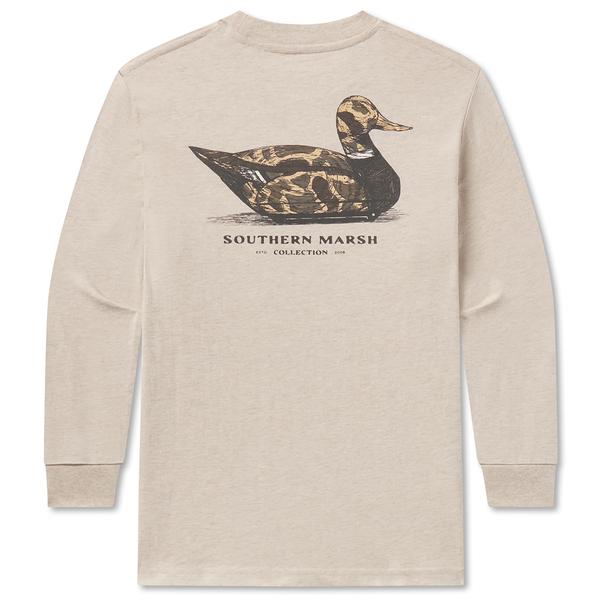 YOUTH L/S VINTAGE DUCK DECOY TEE CAMO WASHEDOATMEAL