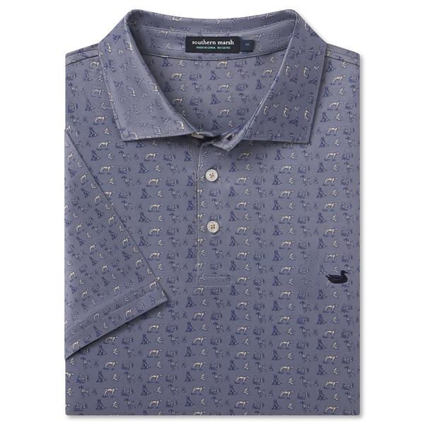 MEN'S MANS BEST FRIEND POLO POINTER WASHEDBLUE