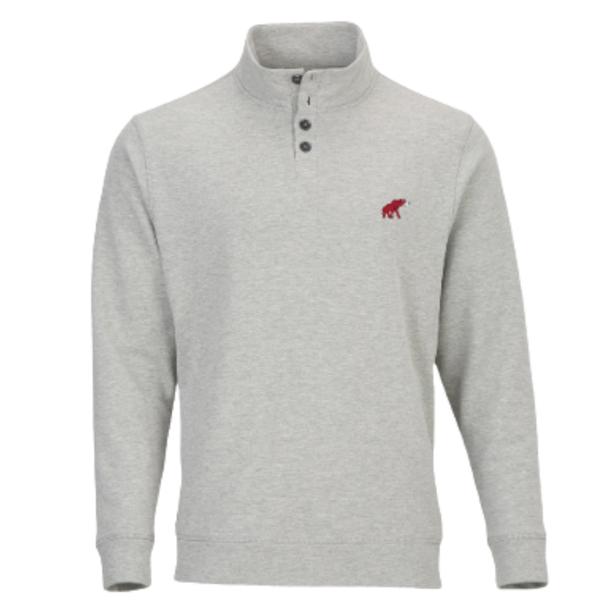 Tusk Elephant French Terry Button Pullover OXFORDHTR