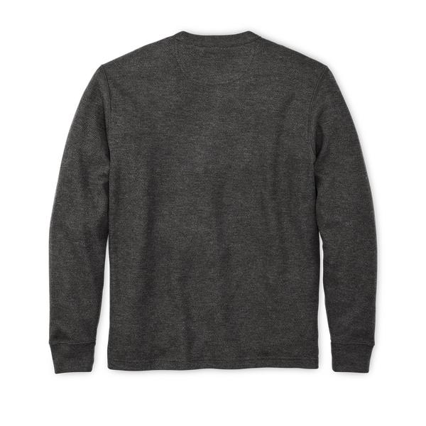 Men's Waffle Knit Thermal Crewneck CHARCOAL