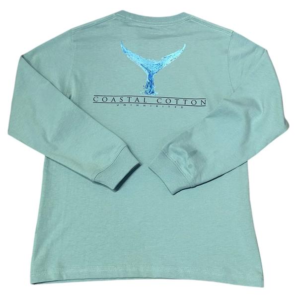Youth Pima Cotton L/S Tuna Tail Tee BAYGREEN