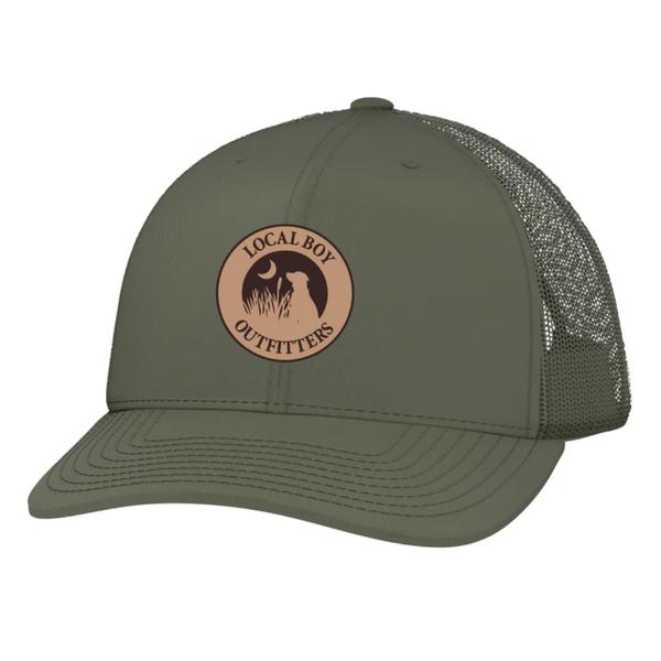 Leather Patch Trucker Hat LODEN