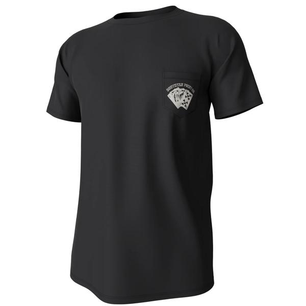 Royal Flush Short Sleeve Pocket Tee BLACK