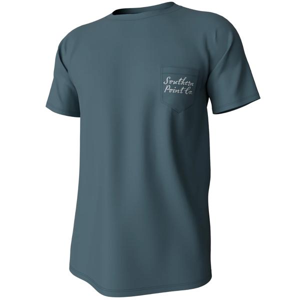 Cupped Ducks Short Sleeve Pocket Tee MALLARDBLUE