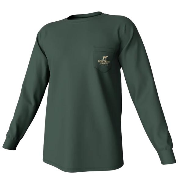 Camo Logo Long Sleeve Pocket Tee DUCKGREEN