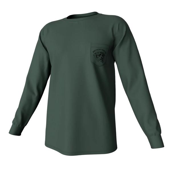 Royal Flush Long Sleeve Pocket Tee DUCKGREEN