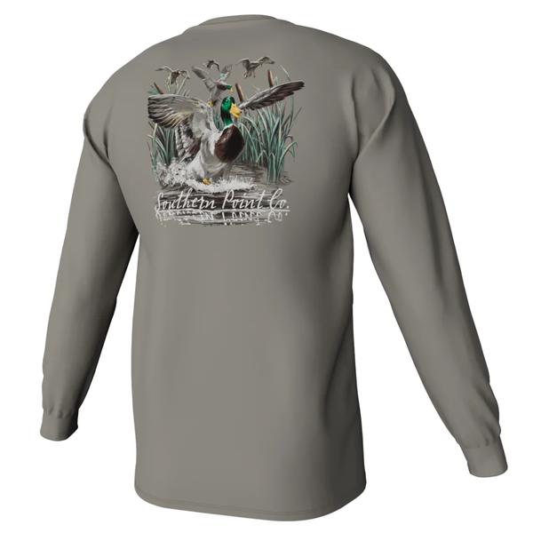 Cupped Ducks Long Sleeve Pocket Tee