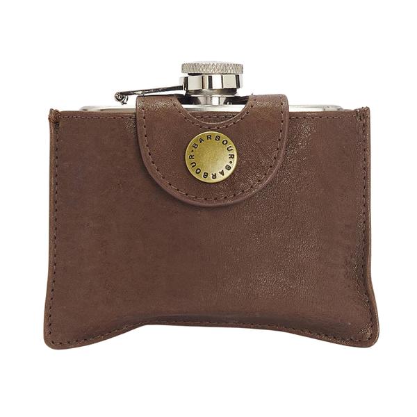 4oz Hinged Hip Flask BR71/BROWN
