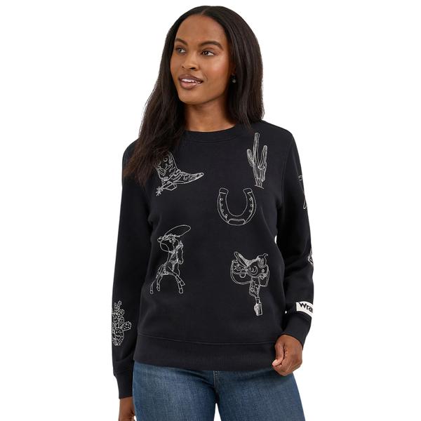 Women's Wrangler Retro Punchy Icons Crew Sweatshirt