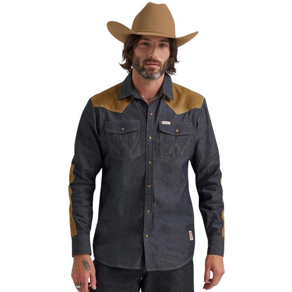 Men's Filson x Wrangler Adventure Shirt INDIGO/TAN