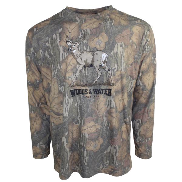 MO WASH OUT WW DEER FULL COLOR L/S TEE FALLFOLIAGE/MULTI5