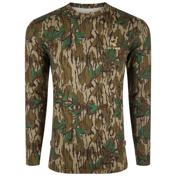 Youth Performance Crew Camo Print L/S 012/GREENLEAF