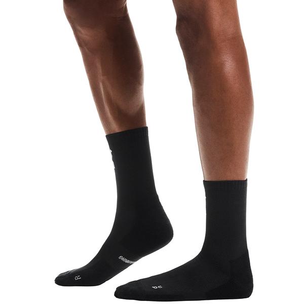 UNISEX CORE RUN SOCK HIGH 2 PACK BLACK