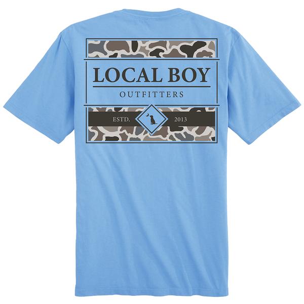 MEN'S LCF FRAMED FILL S/S TEE WDM/WASHEDDENIM