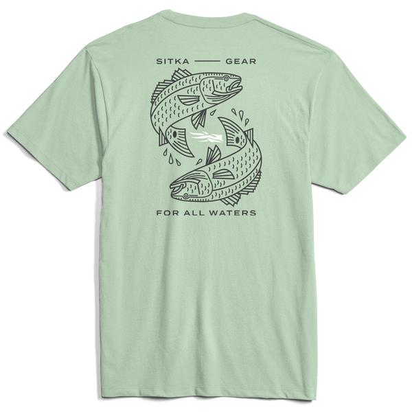 MEN'S TARGET TEE FOG01/FOAMGRNREDFISH