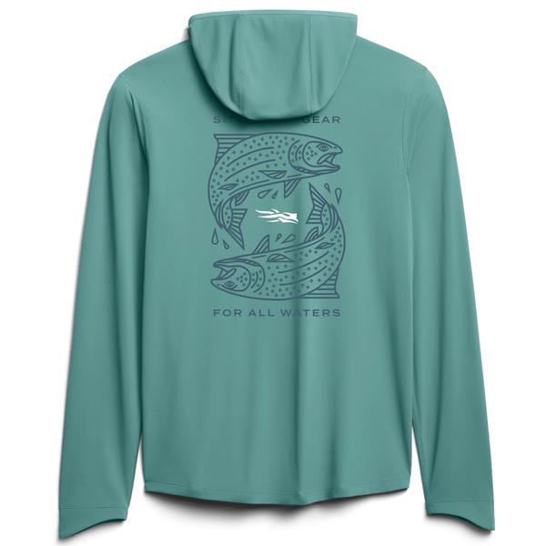 MEN'S RADIANT GRAPHIC SUN HOODIE AQ01/AQUATROUT