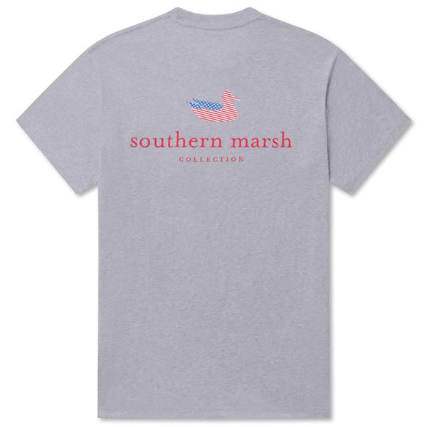 AUTHENTIC FLAG S/S TEE LIGHTGREY