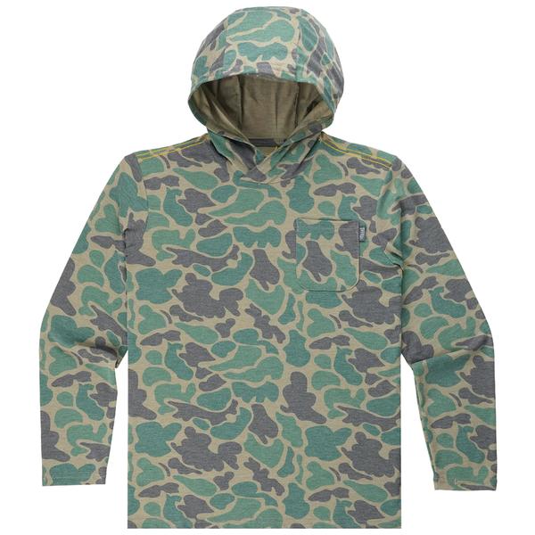 YOUTH BUXTON TECH HOODIE GREENMALLARDCAMO