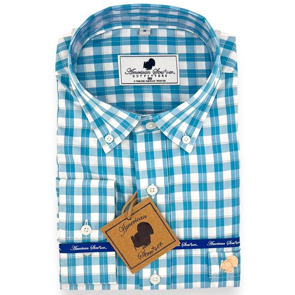 BAMBOO SERIES BUTTON DOWN SHIRT SKYLINEPLAID