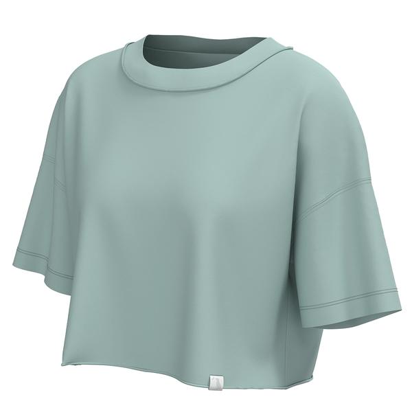 WOMEN'S LG BOXY CROPPED TEE JADE