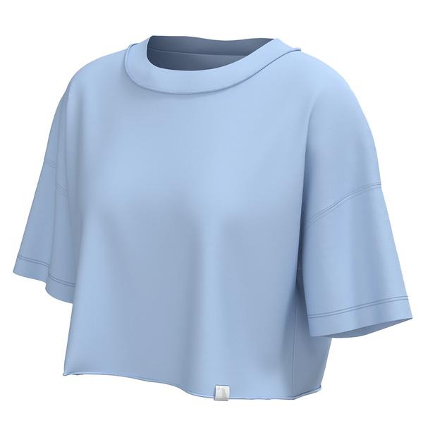 WOMEN'S LG BOXY CROPPED TEE PERIWINKLE