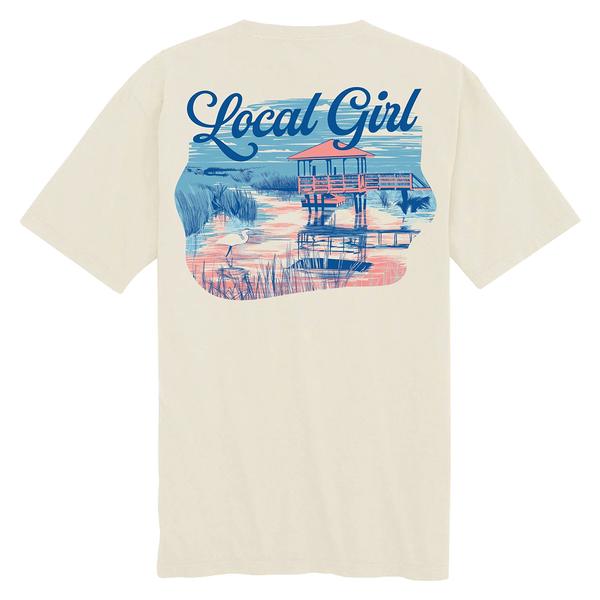WOMEN'S LG HERON MARSH S/S TEE IVORY