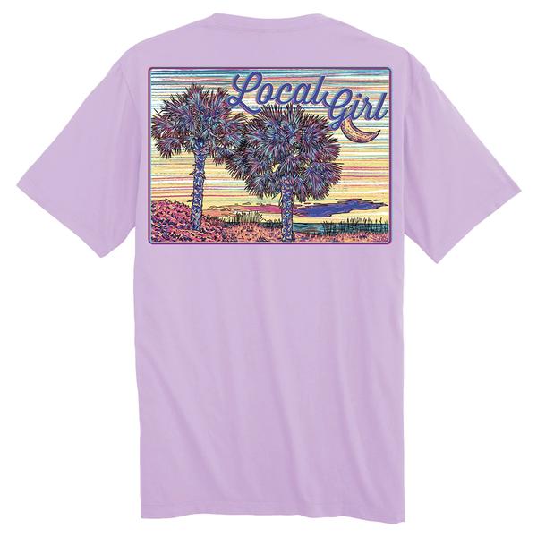 WOMEN'S LG PALMETTO NIGHT S/S TEE ORCHID