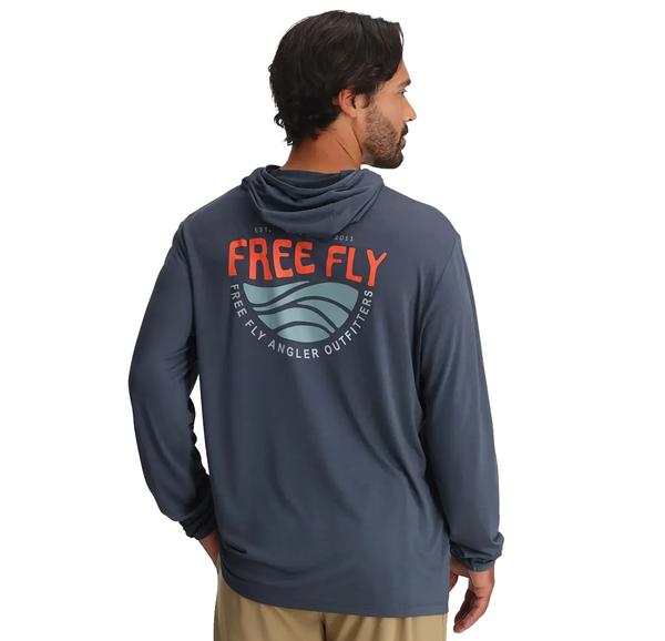 MEN`S BAMBOO LIGHTWEIGHT GRAPHIC HOODIE G002/BLUEDGESTRMCLD