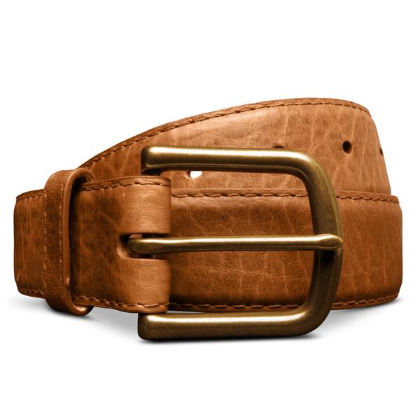MEN`S BISON BELT TAN/BISON