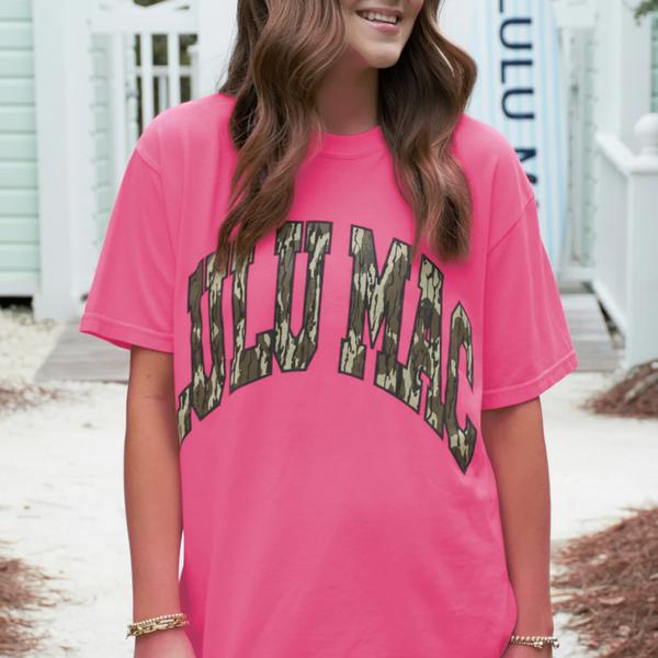 WOMEN'S BOTTOMLAND LOGO CC TEE BOTTOMLAND/NEONPINK