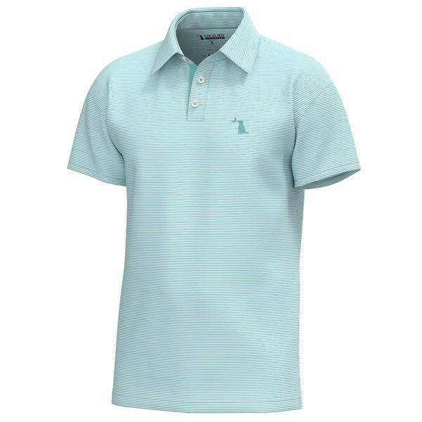MEN'S PALMS POLO AQW/AQUA/WHITE