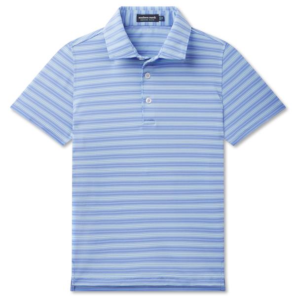 YOUTH BERMUDA PERFORMANCE POLO GRAYTON STRIPE