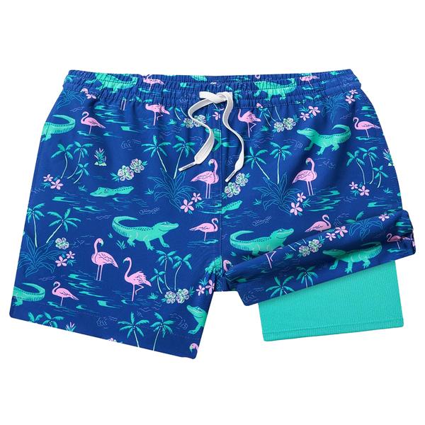 BOYS SWAMP N CIRCUMSTANCES CLASSIC LINED SWIM TRUNK 01/BRIGHTBLUE