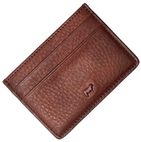 CLASSIC FRONT POCKET CARD CASE COGNAC