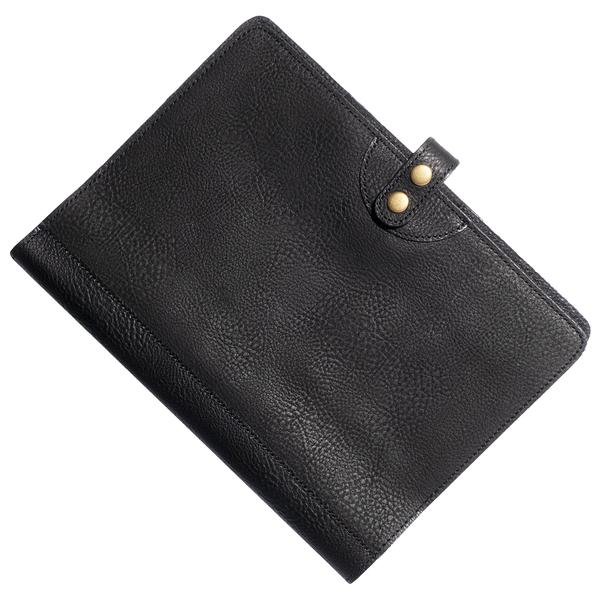 LARGE LEATHER JOURNAL COVER BLACK
