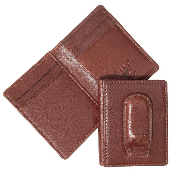 CLASSIC MONEY CLIP FRONT POCKET COGNAC