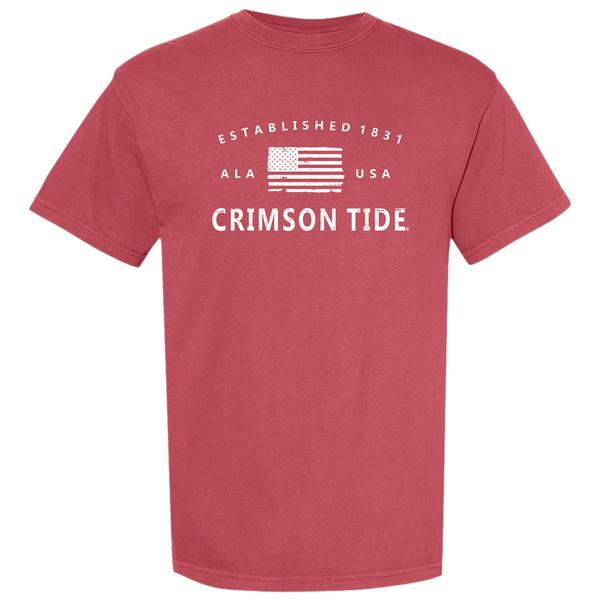 AMERICANA BADGE 1 CC S/S TEE CRIMSON