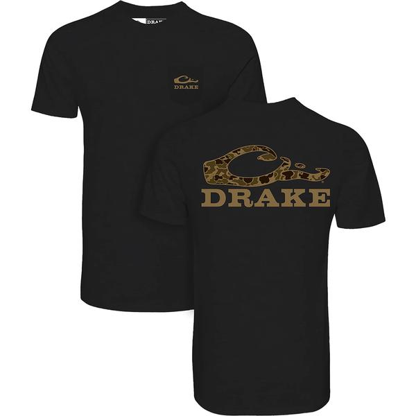 STACKED OLD SCHOOL LOGO TEE S/S BLK/BLACK
