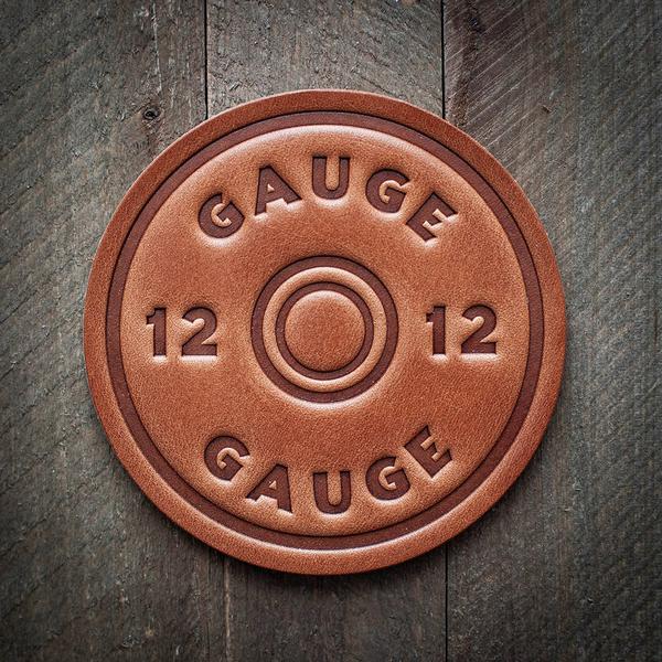12GA LEATHER COASTER