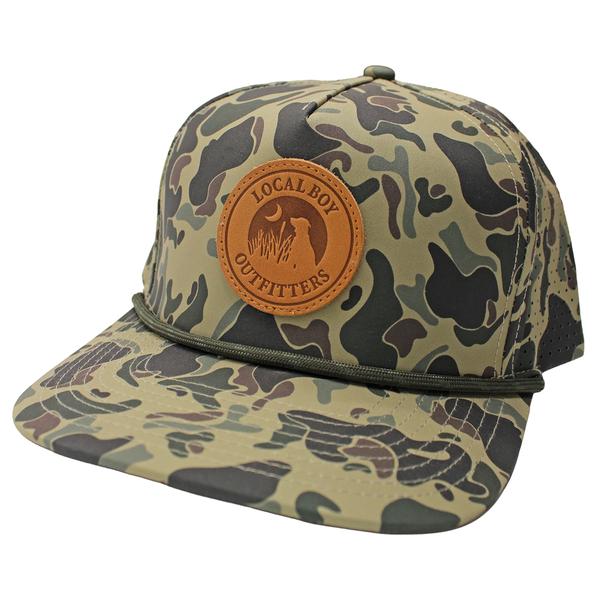 YOUTH LEATHER PATCH PERF ROPE HAT RTC/RETROCAMO