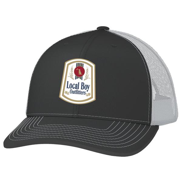 NATTY PATCH TRUCKER HAT CHARCOAL/WHITE