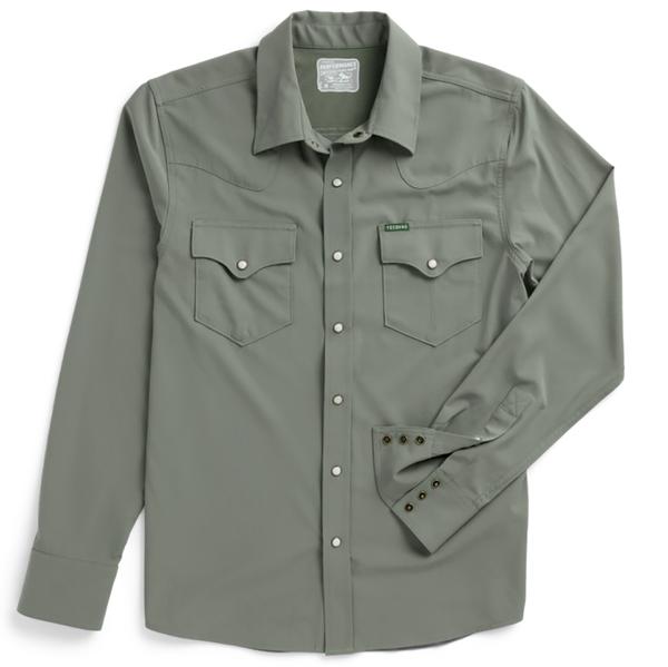 MEN`S PERFORMANCE WESTERN PEARL SNAP L/S CACTUS