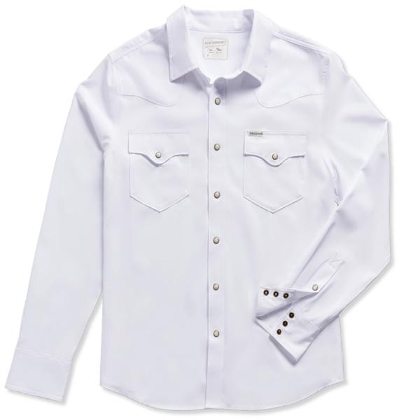 MEN`S PERFORMANCE WESTERN PEARL SNAP L/S WHITE