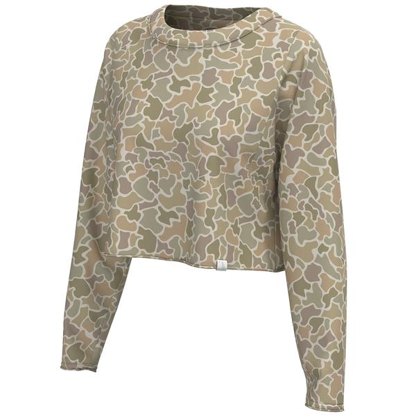 WOMEN'S BOXY CROP L/S TEE FCD/FCDESERT