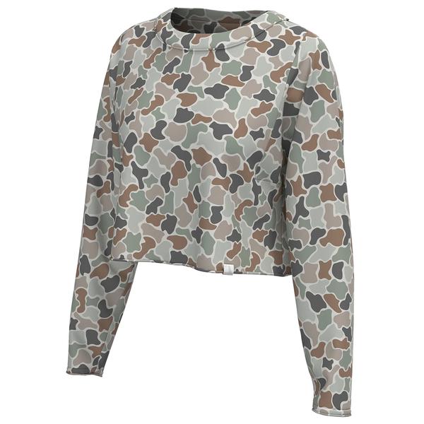 WOMEN'S BOXY CROP L/S TEE FCF/FCFLORA