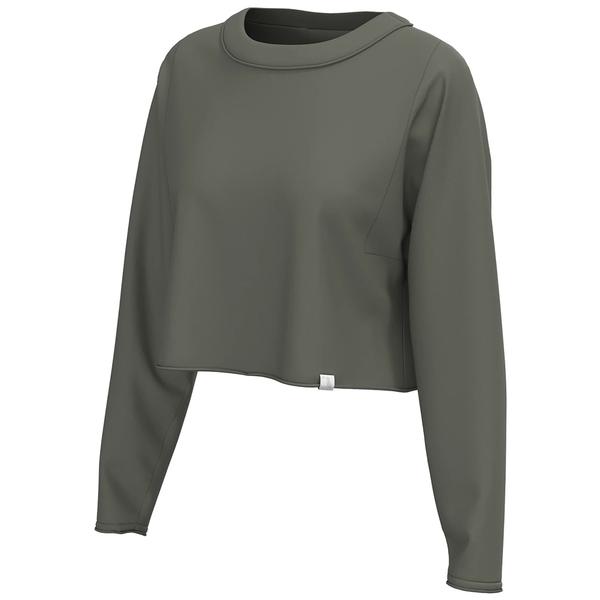 WOMEN'S BOXY CROP L/S TEE OLV/OLIVE
